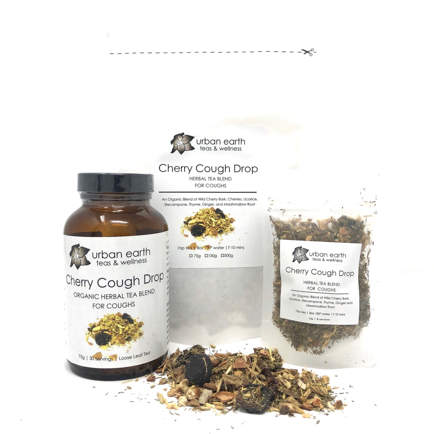 Cherry Cough Drop (Organic Herbal Tea Blend with Licorice and Cherries)