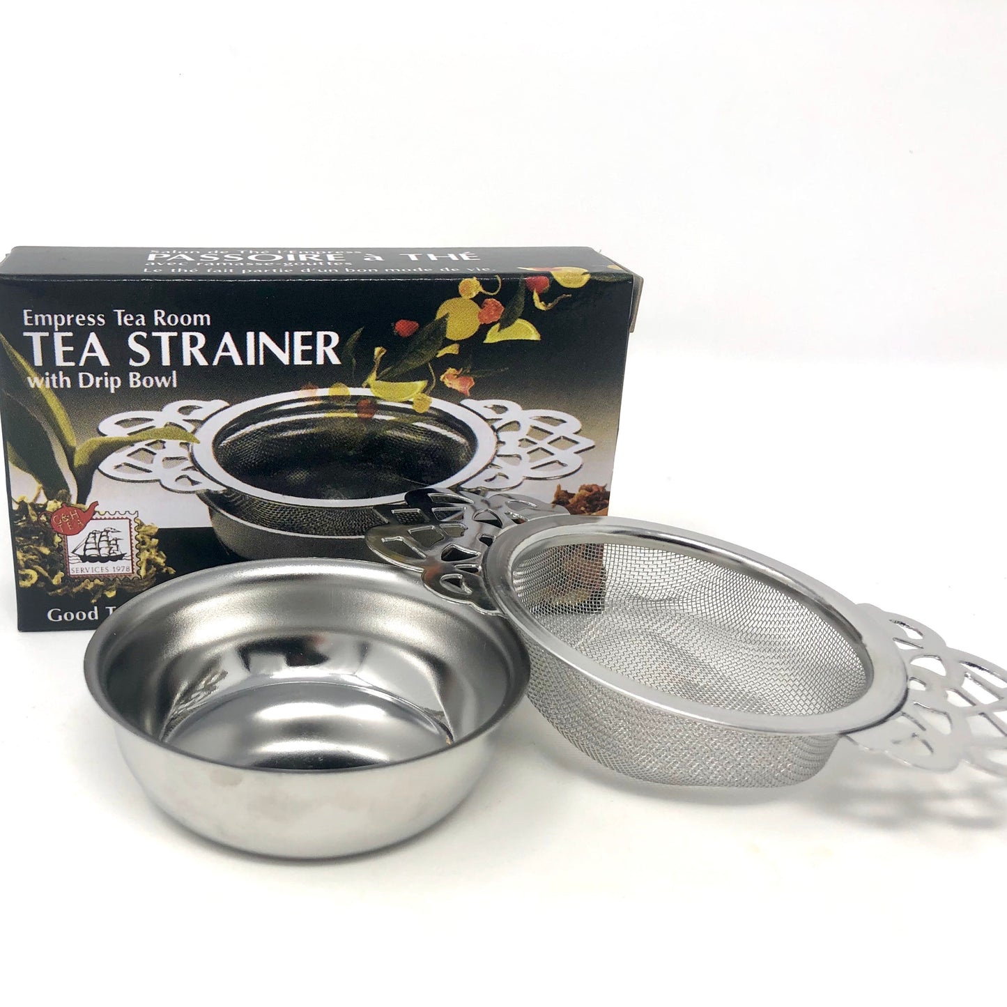 Empress Tea Room Strainer with Drip Bowl